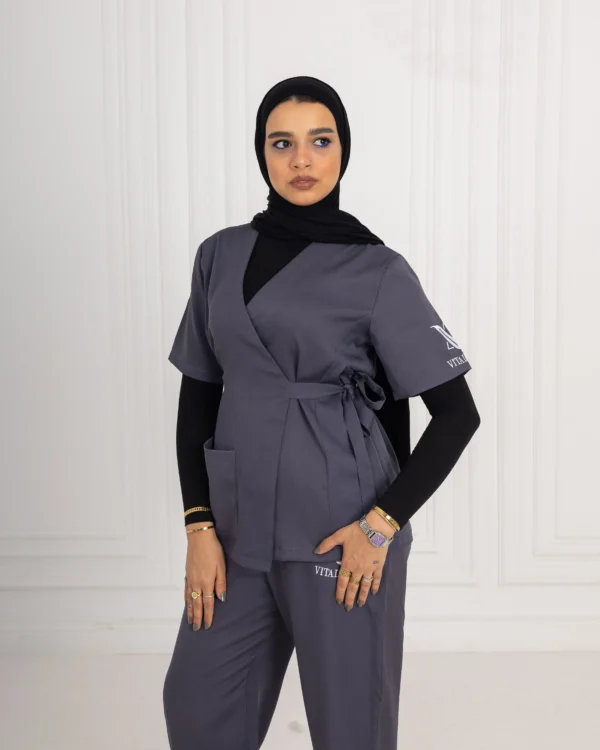 Gray Ribbon Half Sleeves