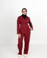 Burgundy Ribbon Scrub - Image 3