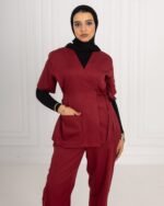 Burgundy Ribbon Scrub - Image 8