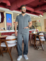 Gray V-Classic Scrub - Image 2